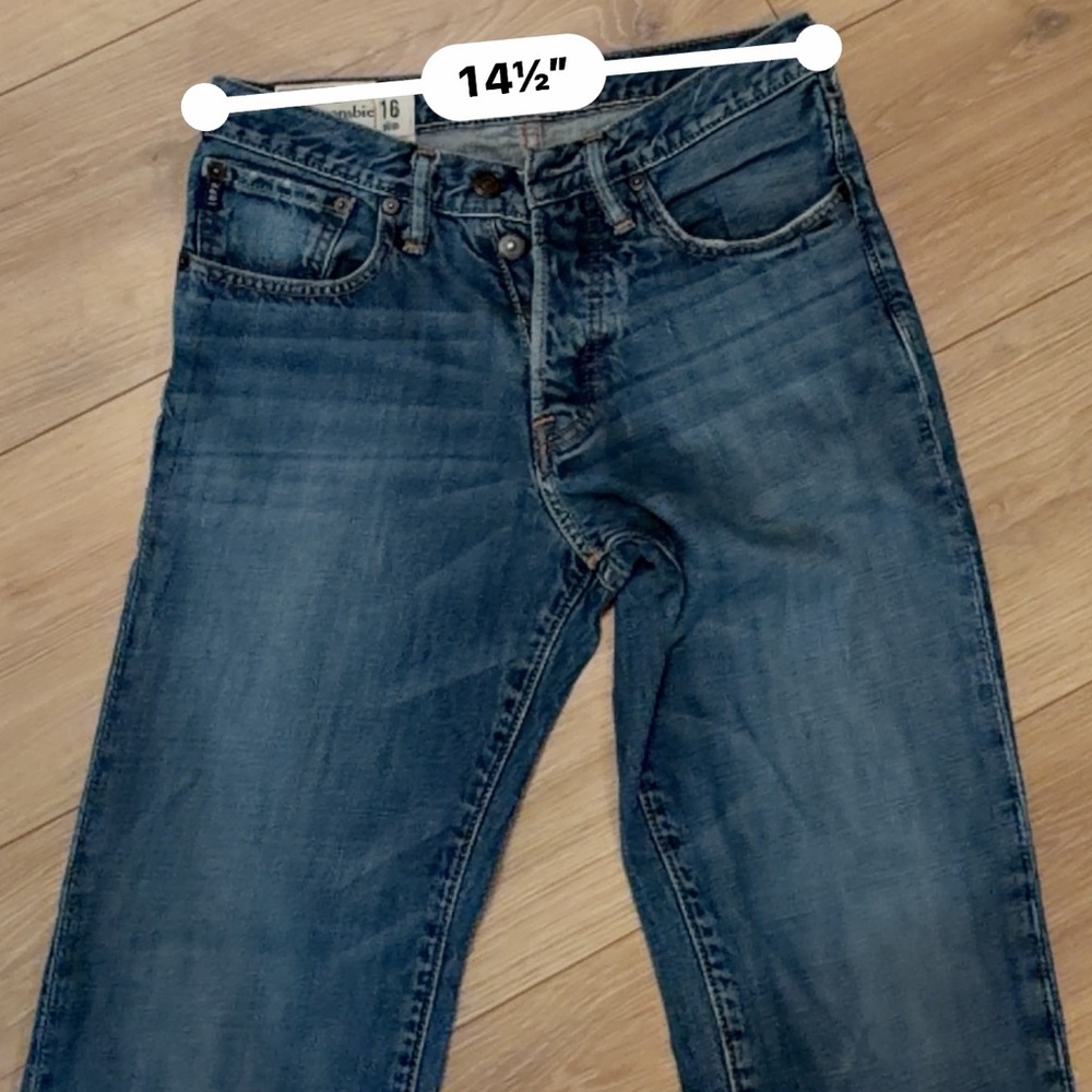 Abercrombie Kids Jeans 16 Slim Straight Leg Medium Wash Women’s 0 2 Y2K - Picture 8 of 8